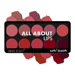 Swiss Beauty Matte Lip Palette, Multicolor