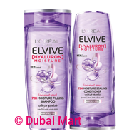 L'OREAL PARIS Elvive Hyaluron Moisture Shampoo For 400ML+ Conditioner 360ML For Frizzy & Dehydrated Hair