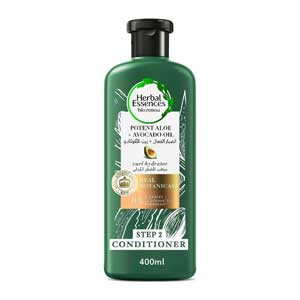 Herbal Essences Sulfate-Free Potent Aloe + Avocado Oil Conditioner for Curl Hydration and Moisture, 400mL