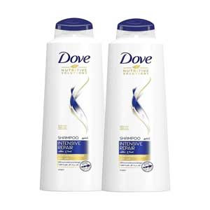 Dove Shampoo for Damaged Hair, Intensive Repair, Nourishing Care for up to 100% Healthy Looking Hair, 400ml (Pack of 2)